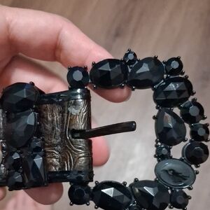 Stylish Black Leather Belt